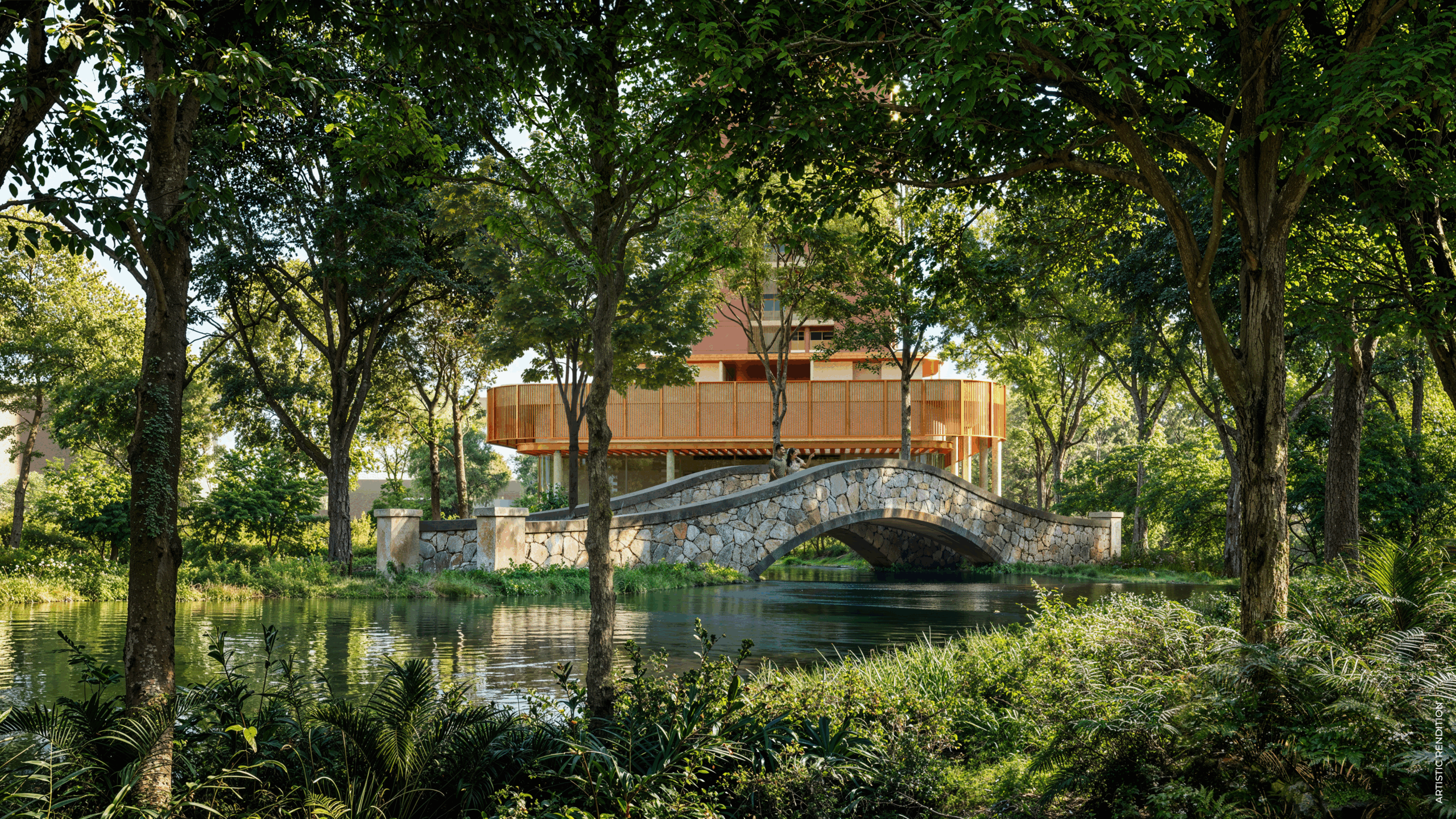 Residents enjoying calm green spaces designed for relaxation and well-being