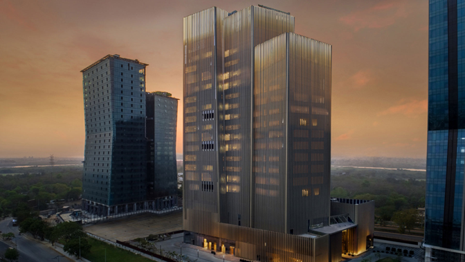 High-rise commercial towers at Max Towers Noida